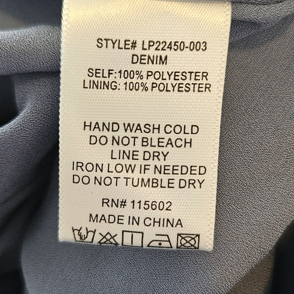 Lush Women Maxi Romper Sz S Lilac-Blue Satin Soft Lined Zip & Tie  Back Wide Leg - Picture 11 of 11